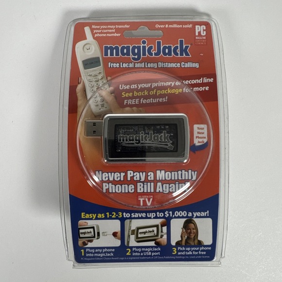 MagicJack Free Local & Long Distance Phone Calling - Picture 1 of 3